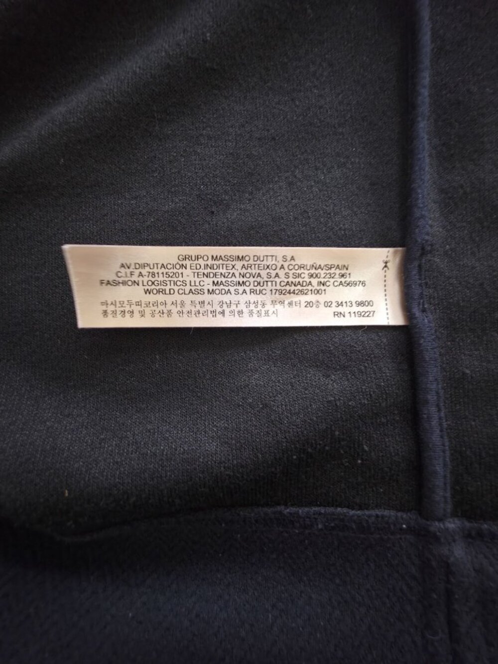 Massimo Dutti Full-Zip Navy-Blue Lightweight Short Jacket Men's Sz L - Picture 7 of 9